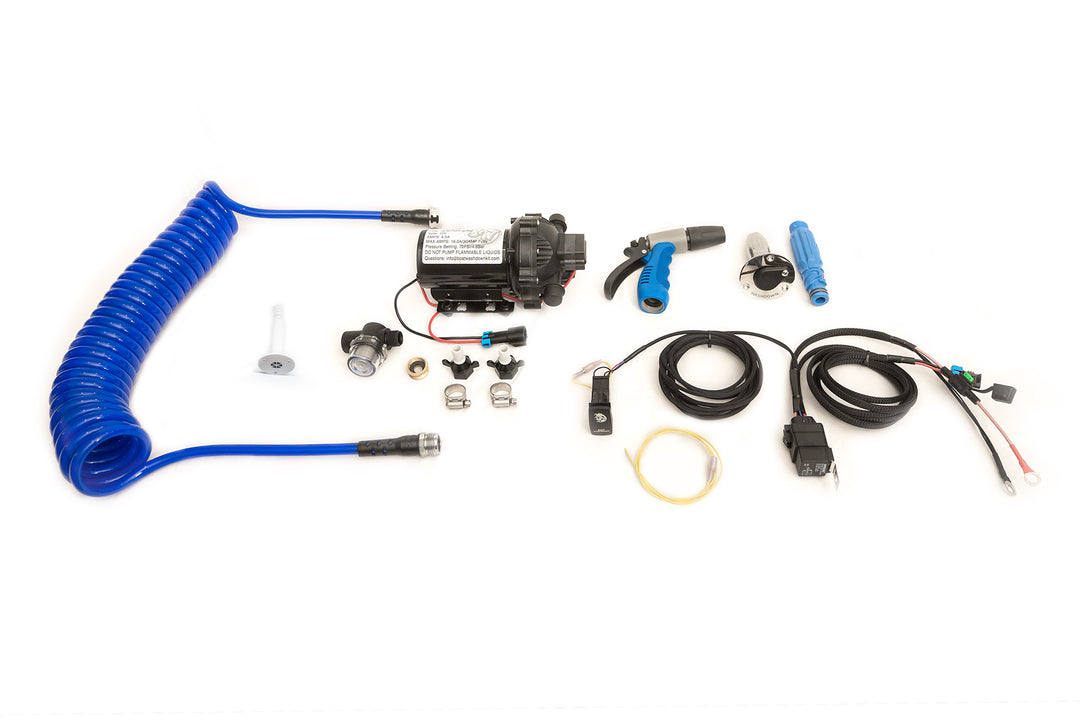 Through Hull Boat Washdown Kit with SINGLE/DUAL QUICK RELEASE FLUSH MOUNT HOSE CONNECTOR(s)