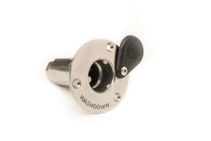 Through Hull Boat Washdown Kit with SINGLE/DUAL QUICK RELEASE FLUSH MOUNT HOSE CONNECTOR(s)