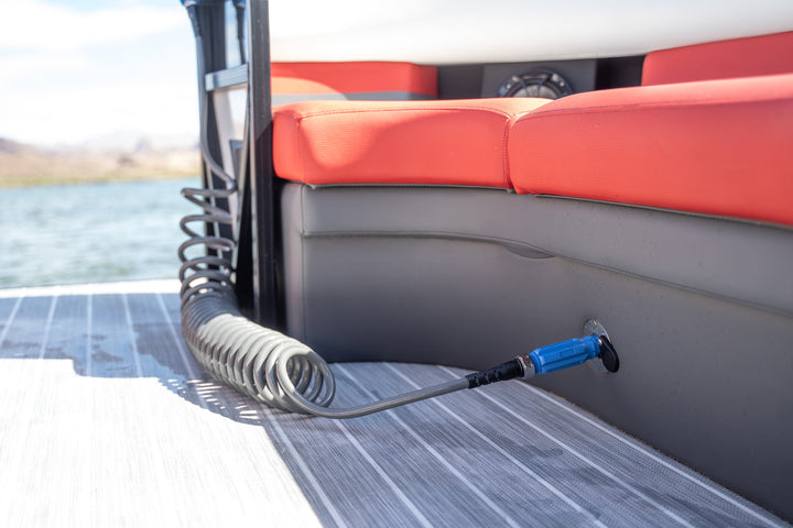 Pontoon Boat Washdown Kit with SINGLE/DUAL QUICK RELEASE FLUSH MOUNT HOSE CONNECTOR(s)