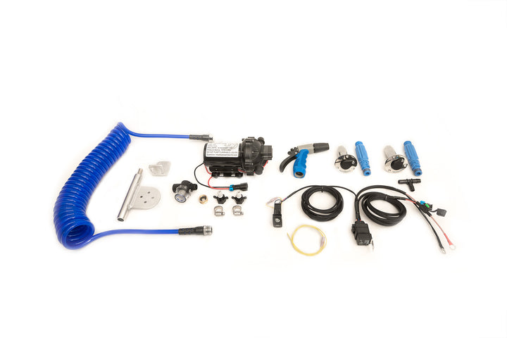 Pontoon Boat Washdown Kit with SINGLE/DUAL QUICK RELEASE FLUSH MOUNT HOSE CONNECTOR(s)