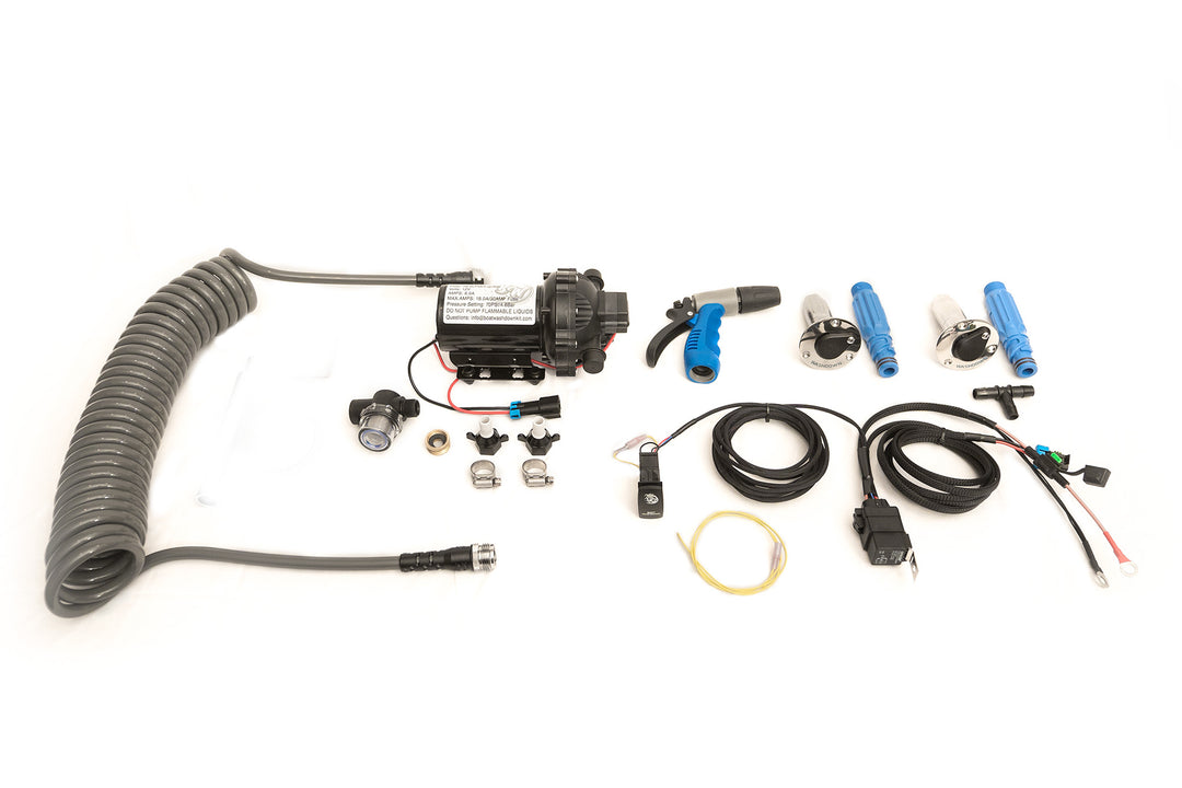 Universal Boat Washdown Kit with SINGLE/DUAL QUICK RELEASE FLUSH MOUNT HOSE CONNECTOR(s)